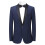 (S,Dark Blue)Mens Business Slim Fit Wedding Party Blazer 1