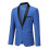(L,Blue)Mens Business Slim Fit Wedding Party Blazer 2