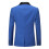(L,Blue)Mens Business Slim Fit Wedding Party Blazer 3