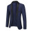 (S,Dark Blue)Mens Business Slim Fit Wedding Party Blazer 3