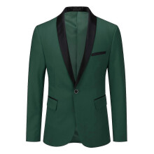 (M, Green) Mens Business Slim Fit Wedding Party Blazer