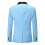 (3XL,Light Blue)Mens Business Slim Fit Wedding Party Blazer 3