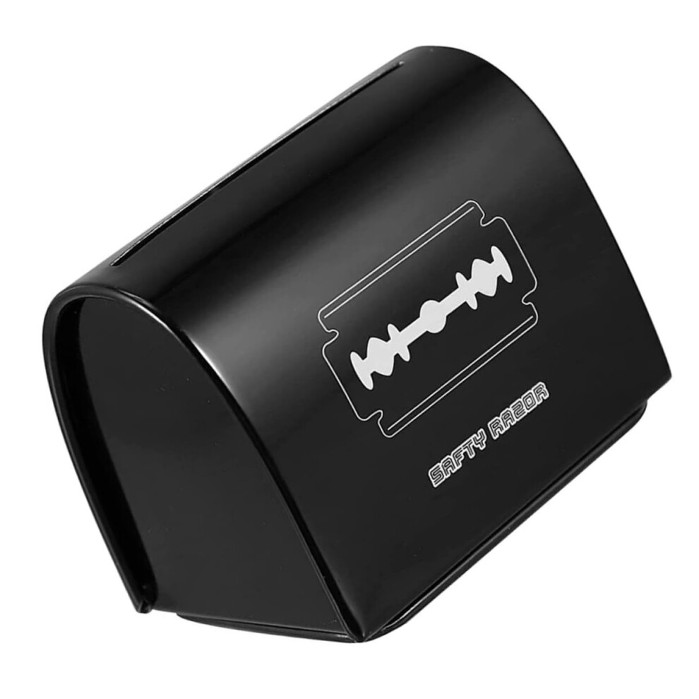 Razor Blade Disposal Case Durable Iron Safe Storage for Double Edge Safety Razor Black Finish