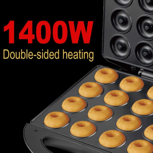Mini Donut Maker 16Hole Nonstick DoubleSided Heating for Home and Commercial Use 1