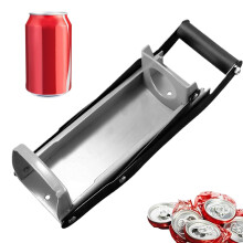 Heavy Duty Wall Mounted Can Crusher with Ergonomic Wave Handle for Efficient Recycling at Home or Bar