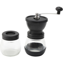 Manual Coffee Grinder with Adjustable Coarseness, Ceramic Burr, Long Handle for Travel and Home