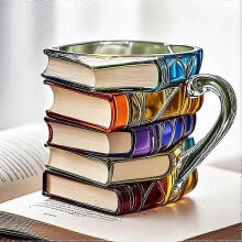 (B) 3D Novelty Painted Coffee Mug Collection 2025 - Perfect Gifts for Book Enthusiasts Enhancing Your Beverage with Literary Charm
