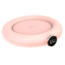 USB Coffee Mug Warmer with Constant Temperature Heating and Safety Protection, Pink Cup Heater for Desk and Home Office
