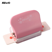 KW-trio 6-Hole Paper Punch Handheld Metal Hole Puncher 5 Sheet Capacity, Pink