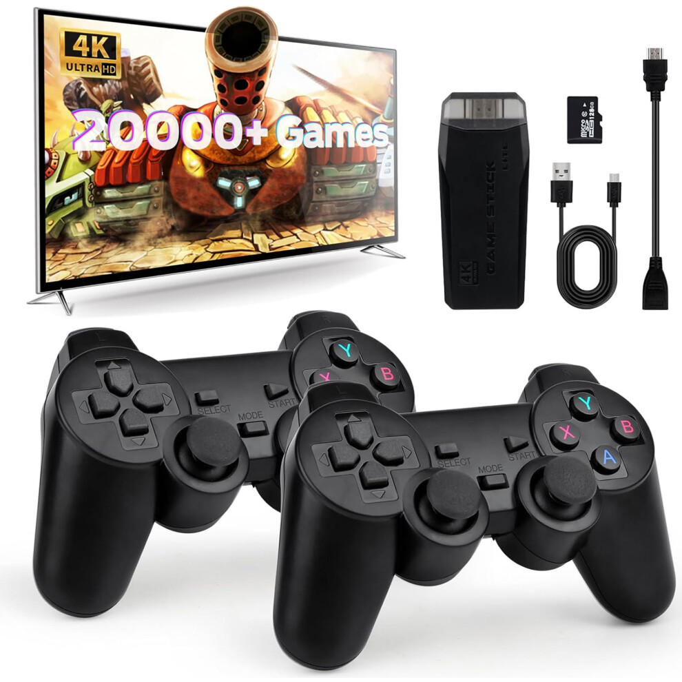 Retro Game Console With 21000 Games, Hdmi Plug And Play, Dual Wireless Controllers, 9 Emulators 9070919128912