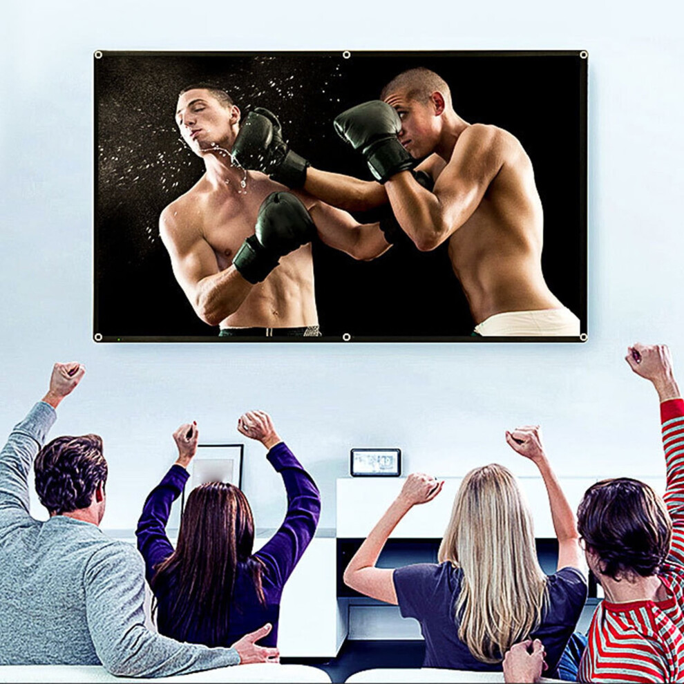 Clearance! 60" Metal Curtain Projector Screen 16:9, Washable & Foldable Portable Screen For Home, Outdoor, Indoor Movies 9389440234666