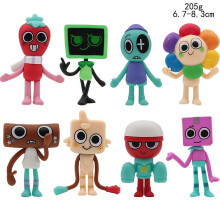 Deluxe Dandy World Figurine Set Cartoon Game Toy Cake Topper