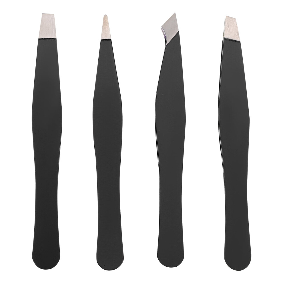 Tersarium 4Pcs Stainless Steel Brow Clips Cosmetic Tools Eyebrow Tweezers Makeup Clamps
