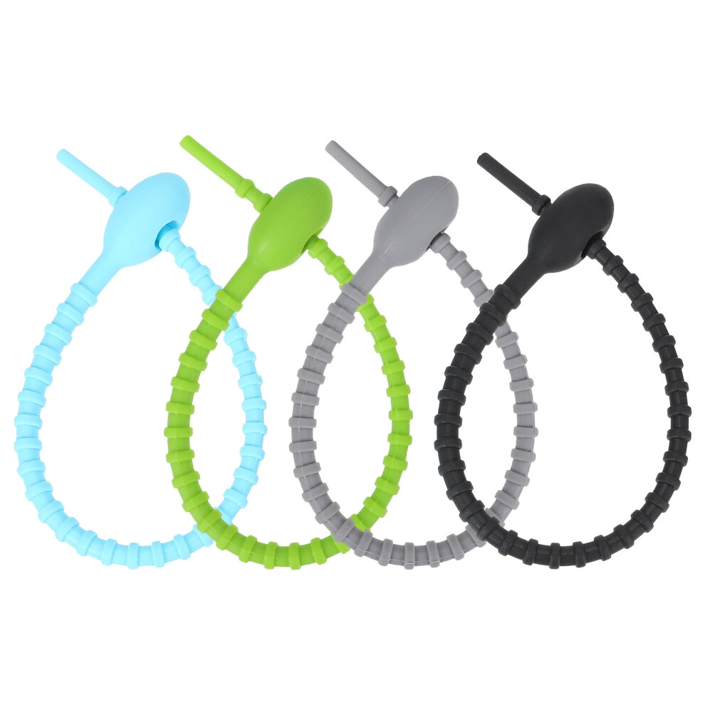 8Pcs Food Grade Silicone Ties Multi-Use Kitchen Food Vegetable Binding Bands 9389440382510