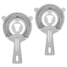 Wilinohome Fine Sieve Strainer 2PCS, High Density Spring Stainless Steel Drink Filter, compatible with bar tools, home bar accessories