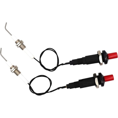 Pack Piezo Igniter Gas Grill Igniter with Push Button Universal Threaded Ceramic Electrode 30cm 1