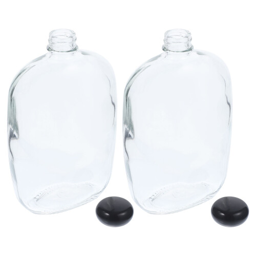 Floating Vase 2 Pcs Multi-function Glass Bottle Household Storage Jar with Lid Clear Bottles Empty Car Diffuser