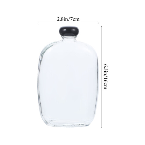 Floating Vase 2 Pcs Multi-function Glass Bottle Household Storage Jar with Lid Clear Bottles Empty Car Diffuser 1