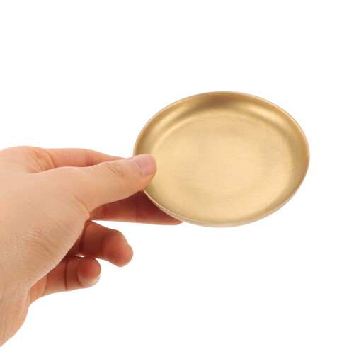 Copper Round Coaster Drink Coaster Tea Cup Mat Drinking Cup Pad for Home 1