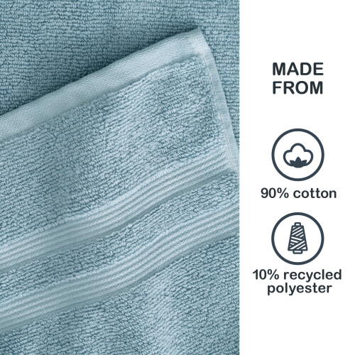 Mainstays Performance Solid Bath Sheet, 30" x 62", Blue Linen 2