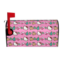 Hello Kitty waterproof magnetic mailbox cover, compatible with standard sizes, Oxford cloth outdoor garden decoration