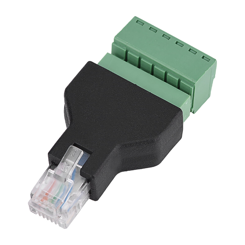 Emoshayoga Rj12 Adapter Connector, 1Pc Ethernet Rj12 6P6c Male To 6 Pin Screw Terminals Adapter Connector For 6Pin Screw Terminal Adapter 9389440478749
