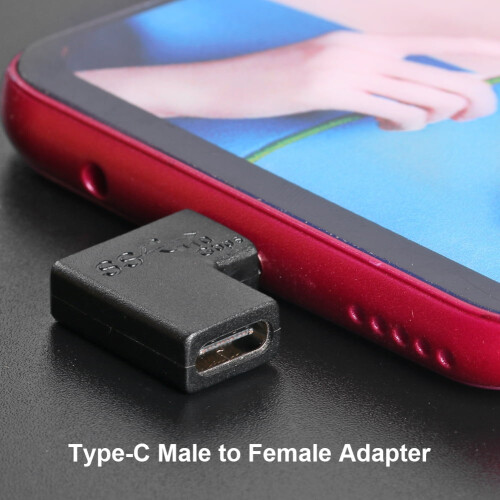 husxh USB Type C to USB Type C Adapter 2pcs Fast Charging Data Sync Converter Gender Changer Computer Accessories 2