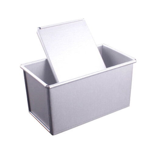 1pc Bread Mold Rectangular Toast Box With Lids Tost Mold Household Baking Tool Baking Supplies (Silver 250g) 1
