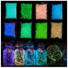 Closeout Deals! Eguiwyn Luminous Sand Stones 20G Golden, Glow in Dark Fluorescent Gravel for Aquarium, Fish Tank Decoration - Compatible with all