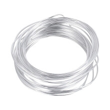 1PC DIY Aluminum Wire Bendable Metal Craft Making Wire Dolls Skeleton Making Wire Sculpture Tools Mold Wire Anti-rust Aluminum Wire Size 2 Silver