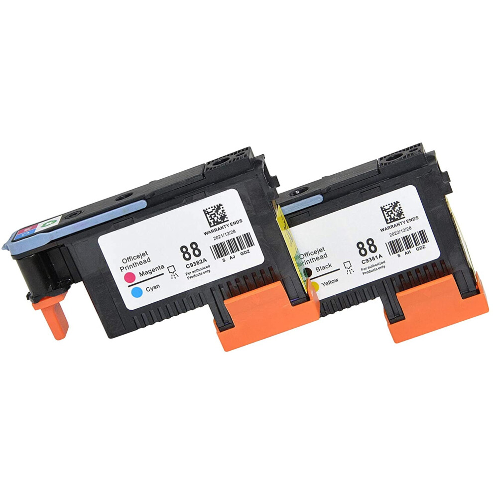 Vineontec 2 Pack Hp88 Printhead C9381a C9382a For Hp Officejet Pro K5400 L7480 L7500 L7550 L7580 L7590 L7650 L7680 L7710 L7750 L7780 L7790 Printer 9389440837607