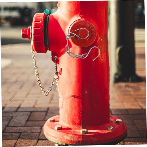 Fire Hydrant Cap with Chain, Durable Iron Construction, Weather Resistant for Outdoor Use 1