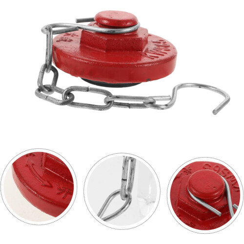 Fire Hydrant Cap with Chain, Durable Iron Construction, Weather Resistant for Outdoor Use 2
