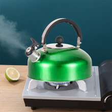 Cevemin Tea Kettle for Stove Top, Whistling Stainless Steel Red Teapot with Ergonomic Handle, Compatible with All Stoves