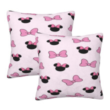 Mickey Mouse Throw Pillow Covers, Pack of 2 Pillowcases for Sofa Bed Living Room 16"X16"
