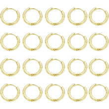 20Pcs Titanium Steel Hoop Earrings Small Huggie Earrings Hoops 17mm Sleeper Hoop Earrings Minimalist Cartilage Earrings Hoop