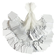 1000Pc Price Tags with String Attached White Marking Tag Small Paper Labels Clothing for Pricing Jewelry Yard Sale