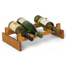 4 Bottle Dakota Wine Rack, Medium Oak