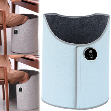 Portable Space Heater with 360 Surround Heating, Foldable Electric Foot Warmer Under Desk, Blue