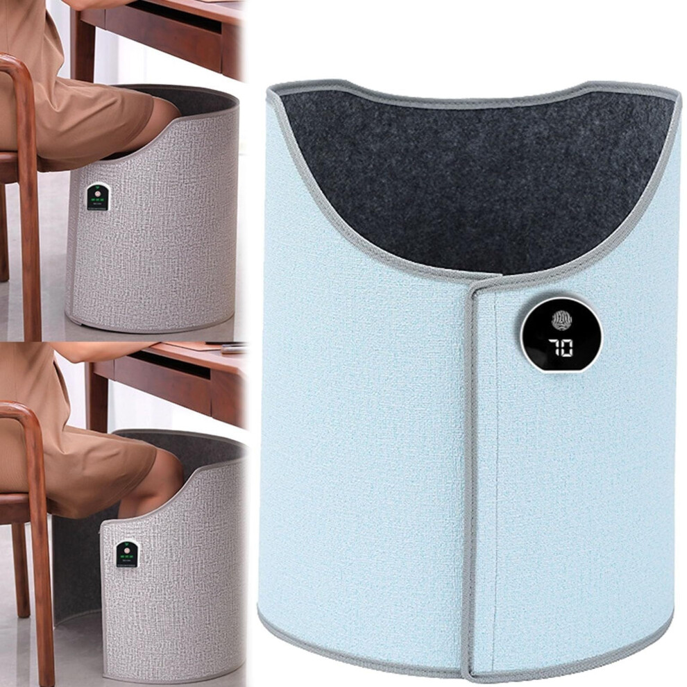 Portable Space Heater with 360 Surround Heating, Foldable Electric Foot Warmer Under Desk, Blue