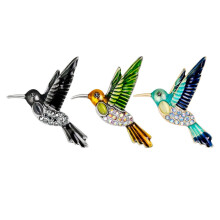 Guangmc Boutonniere Rhinestone Brooch Hummingbird Swallow Pin