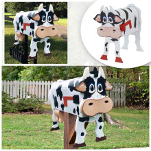 NANDIYNZHI Big Deals Unique Cow Mailbox Cute Animal Mailbox Garden Decoration Creative Personality Decoration Yard Decorations Outdoor White