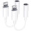 2x Lightning to 3.5 mm headphone adapter White White one size 1