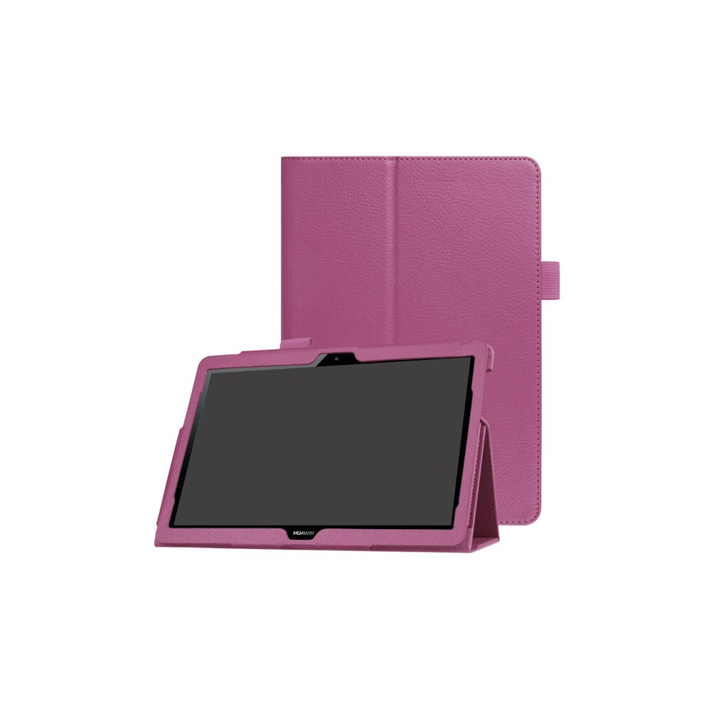 Compatible With Huawei Mediapad T3 10 - Litchi Leather Case - Purple 9110895368077