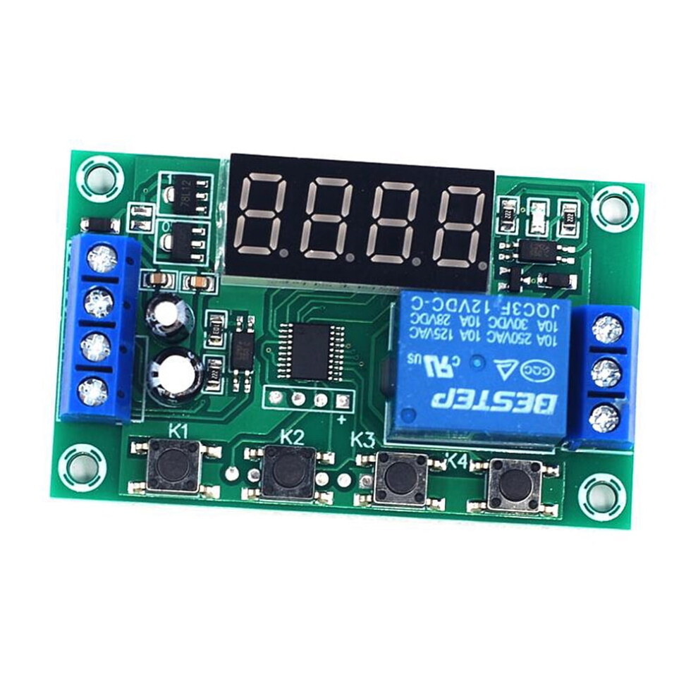 Jixopn Led Delay Relay Module Adjustable Relay Module For Motor Light Strip (12V) 9110895368466