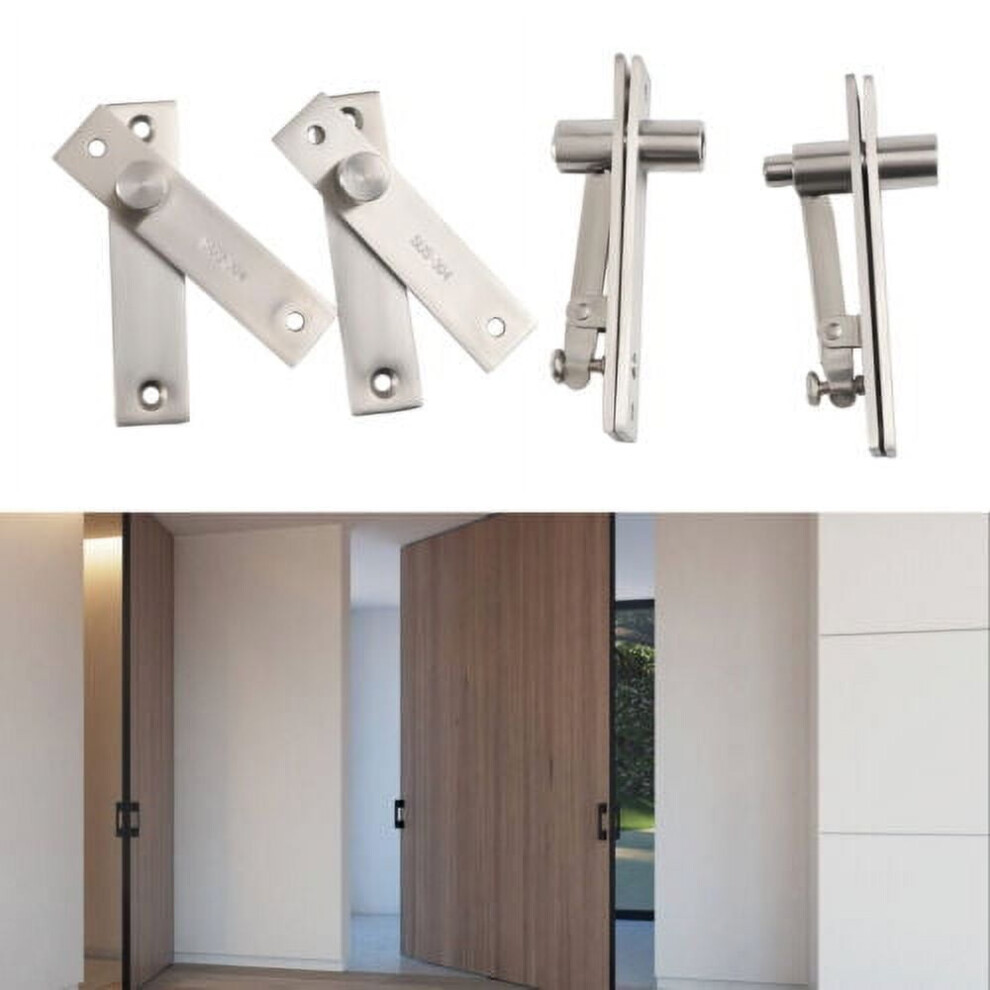 2-Set 360 Rotating Hidden Hinges Invisible Door Pivot Hinges Brushed Heavy Duty 9110895368534