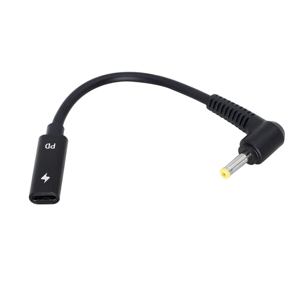 For 65W Pd Usb Type C Female To Dc 4.0Mm X 1.7Mm Male Charging Adapter Cable Compatible With 310 320 330 330S 120S 9110895370650
