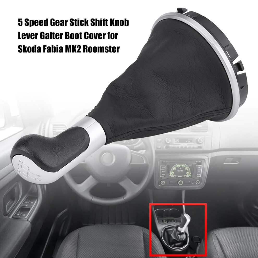 Gear Stick Shift Knob Gaiter Cover For Skoda Fabia Mk2 Roomster 5J0711113f 4621382783235