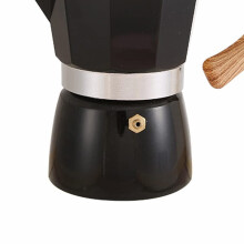 Italian Moka Pot 300ml Aluminum Stovetop Espresso Maker with Ergonomic Wood Grain Handle