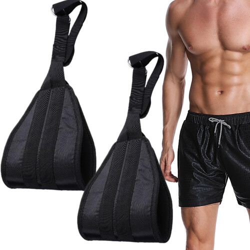 Adjustable Ab Straps for Pull Up Bar with Ergonomic Arm Support for Core Strength Home and Gym